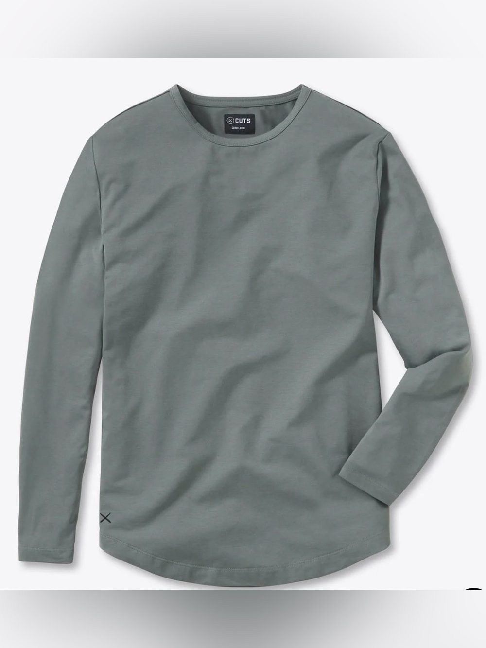 Cuts AO Long Sleeve Curve-Hem Tee | Sage Signature-fit PYCA Pro -NWT
